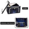 Foldable Steel Frame Clothes Living Storage Organizer Handled Bag (1pc) - Image 3