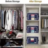Foldable Steel Frame Clothes Living Storage Organizer Handled Bag (1pc) - Image 4