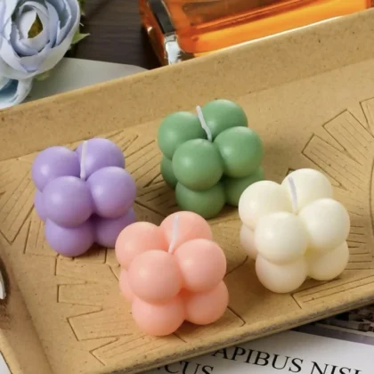 Aesthetic Bubble Cube Scented Candle Set