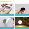 Round Shape 8 LED Motion Sensor Induction Led Light (1 Pc) - Image 5
