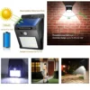 Solar Security LED Night Light for Home, Outdoor, Garden Wall – 30 LED Lights (Black) - Image 3