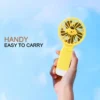 Cute Cartoon Handheld Fan with LED Light - Image 2