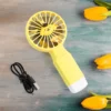 Cute Cartoon Handheld Fan with LED Light - Image 4