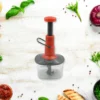 Manual Food Chopper (650ml): 3 Stainless Steel Blades, Locking System, Anti-Slip Base - Image 3