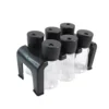 6-Piece Plastic Spice Jar Set with Stand - Image 3