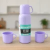 Vacuum Flask Set – Stainless Steel Thermos with 3 Cups, Approx 500ml - Image 4