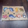 Seawater Animal Wooden Puzzle Learning Educational Board (1 Set) - Image 4