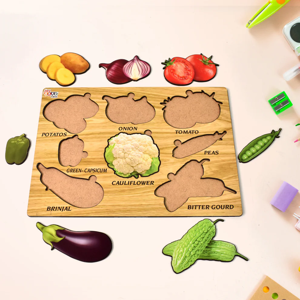 Wooden Vegetable Puzzle Learning
