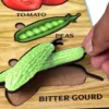 Wooden Vegetable Puzzle Learning Educational Board (1 Set) - Image 4