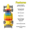 Musical Car Piano Xylophone Toy, Plastic Car Xylophone (1 Set) - Image 2