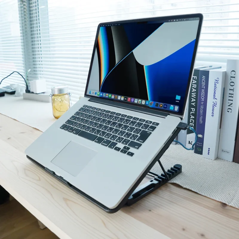 Laptop Cooler Cooling Pad with 2 Quiet Led Fans, Dual USB PortsLaptop Stand for Gaming Laptop - Image 2