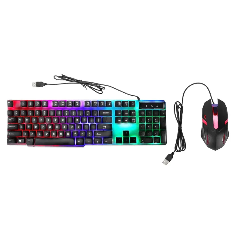 104 Key Colorful Lighting Keyboard Mouse Set (2 Pc Set) - Image 6