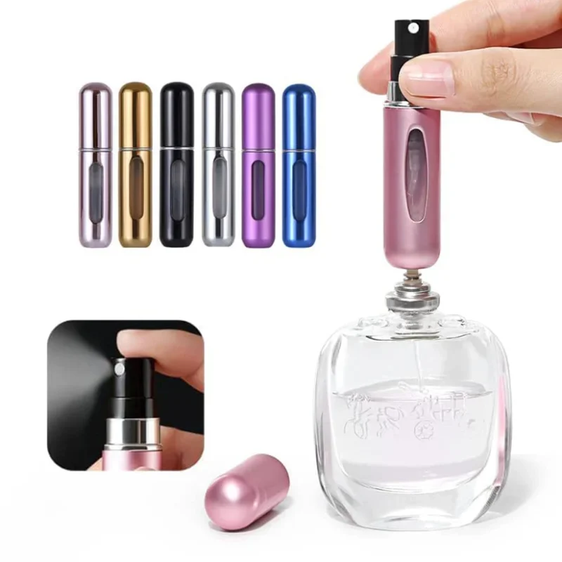 Mini Refillable Perfume Atomizer Bottle – Pocket-Friendly Travel Spray (1 Pc, Mix Color) - Image 5