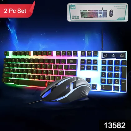 104 Key Colorful Lighting Keyboard Mouse Set